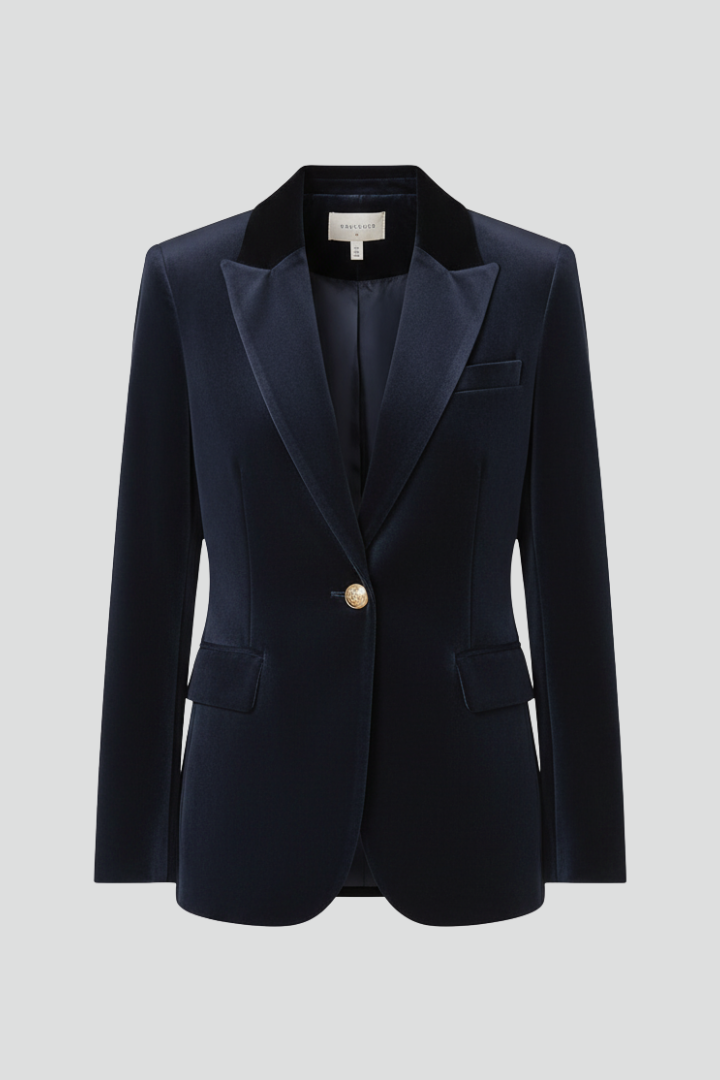 Blazer pour Femmes avec Revers et Bouton Unique