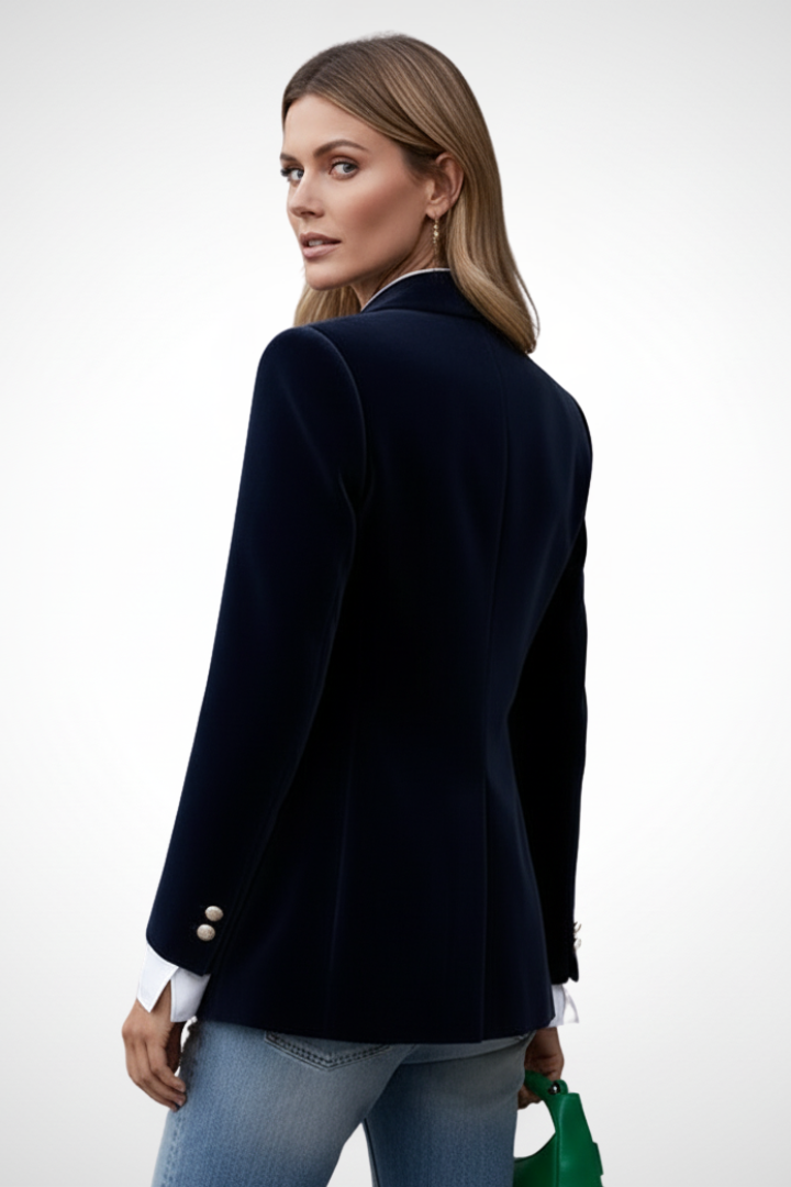 Blazer pour Femmes avec Revers et Bouton Unique