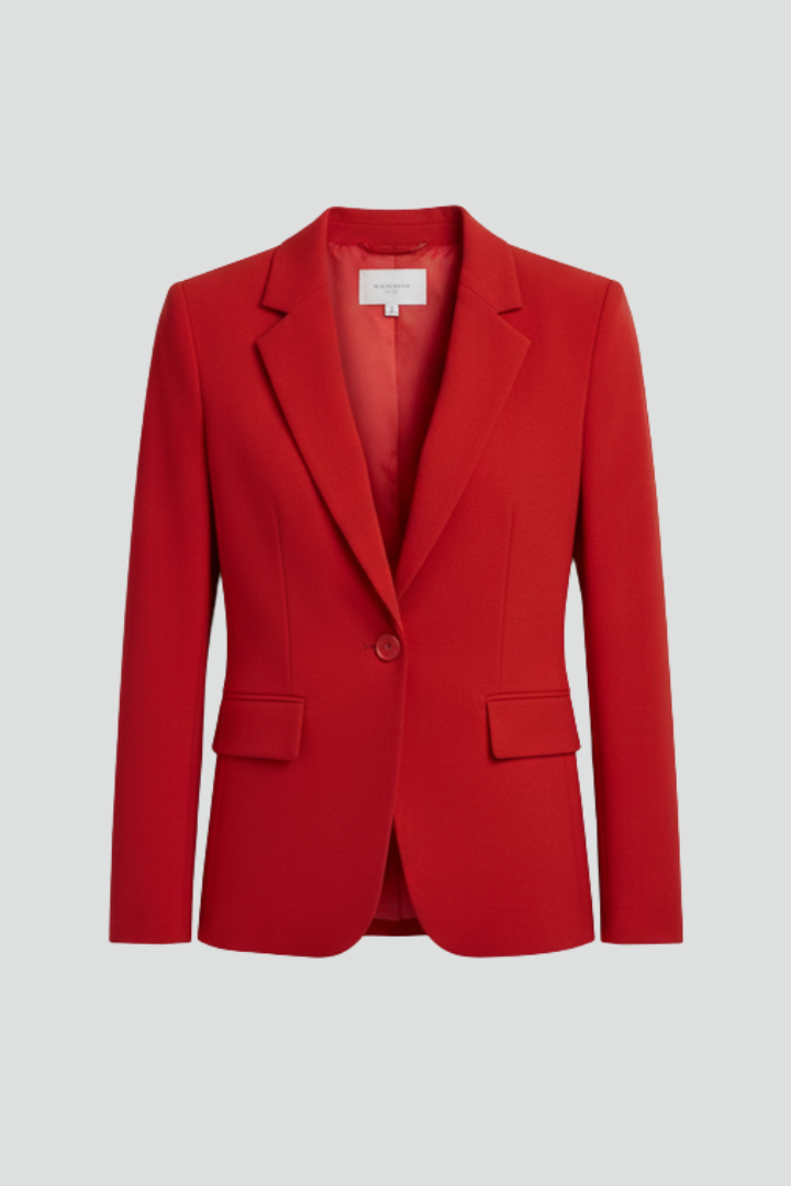 Blazer Femme avec Revers Notch et Bouton Unique