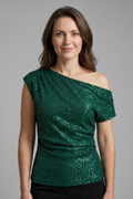 Blouse Femme avec Décolleté Off-Shoulder pour Sorties