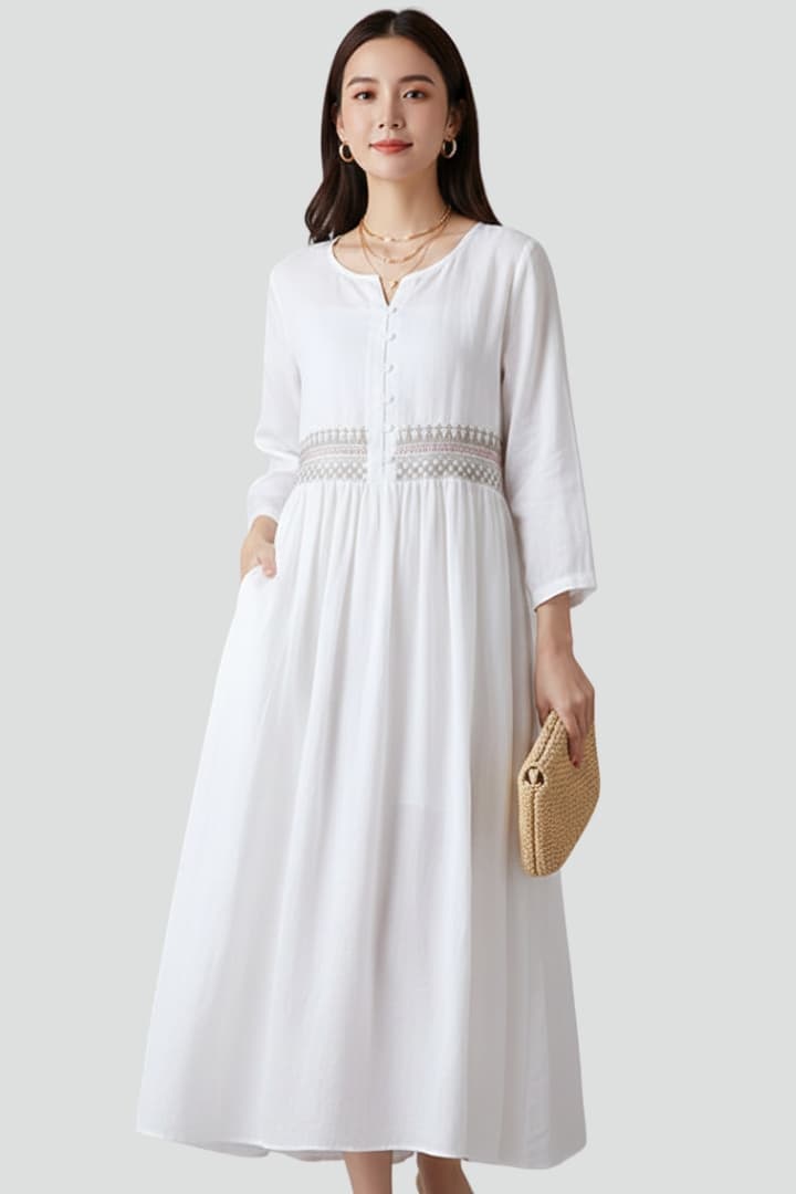 Robe Boho Femme à Coupe Décontractée