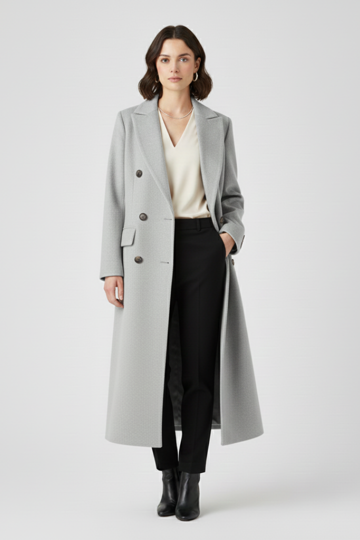 Manteau pour femmes avec col à revers et fermeture à boutons