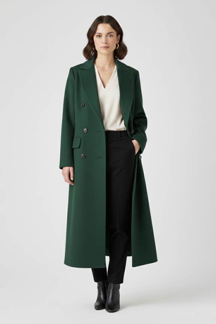 Manteau pour femmes avec col à revers et fermeture à boutons