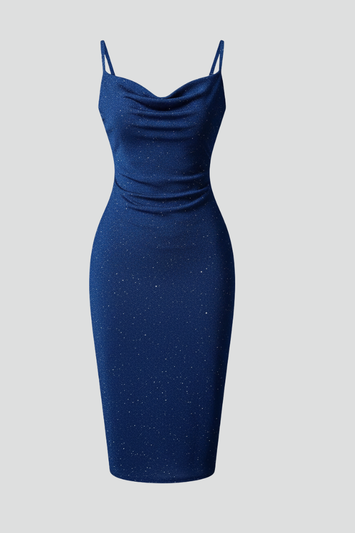 Robe Femme avec Encolure Arrondie et Sans Manches