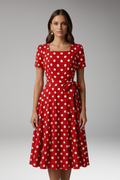 Robe Femme avec Décolleté en V et Manches Courtes