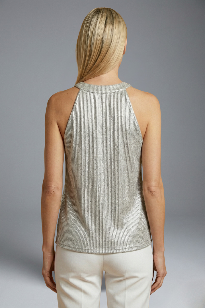 Top Halter pour Femmes avec Col Rond et Design Sans Manches