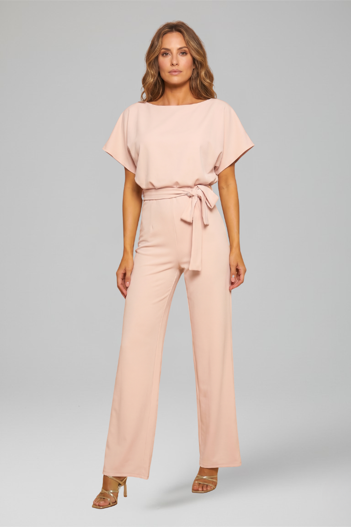 Combinaison Femme à Encolure Ronde et Jambes Larges