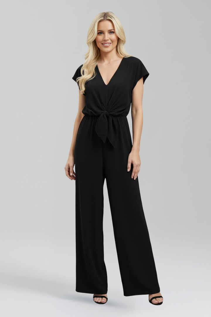 Combinaison Femme avec Décolleté en V et Taille Nouée
