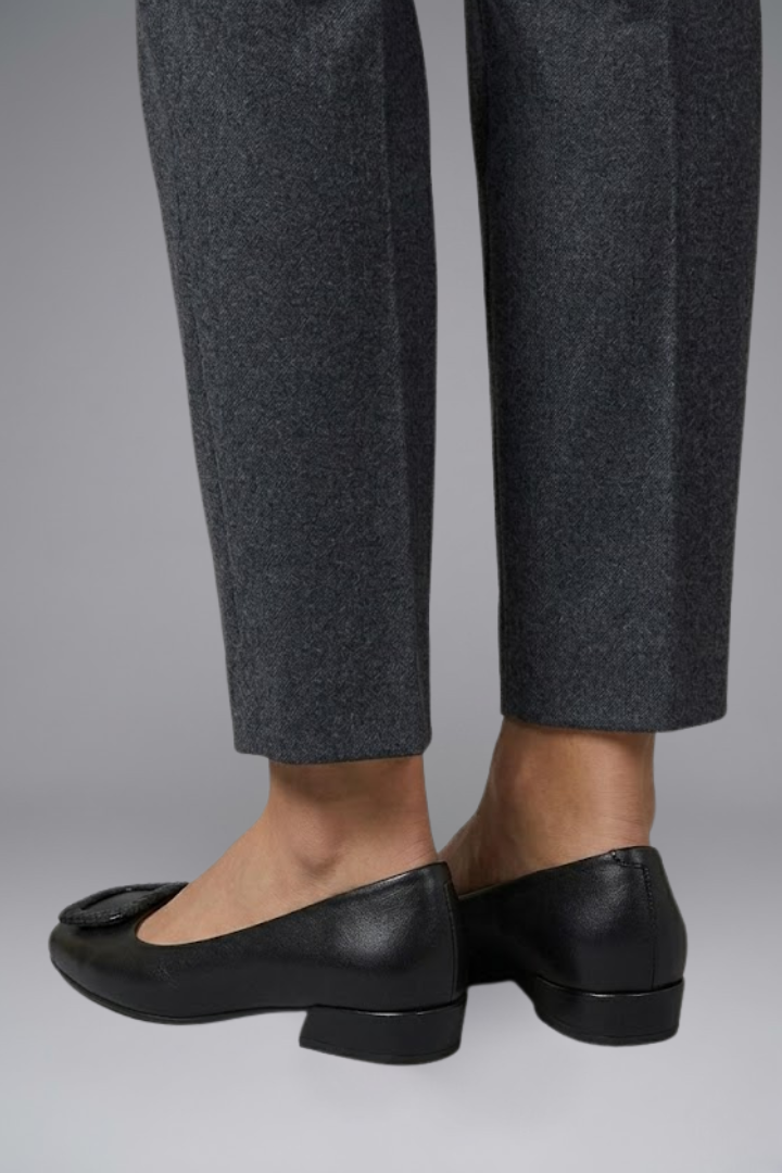 Chaussures Ballerines en Cuir pour Femmes avec Semelle Orthopédique et Semelle Plate