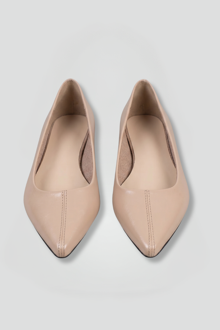 Ballerines en cuir pour femmes avec enfilage pour un usage quotidien