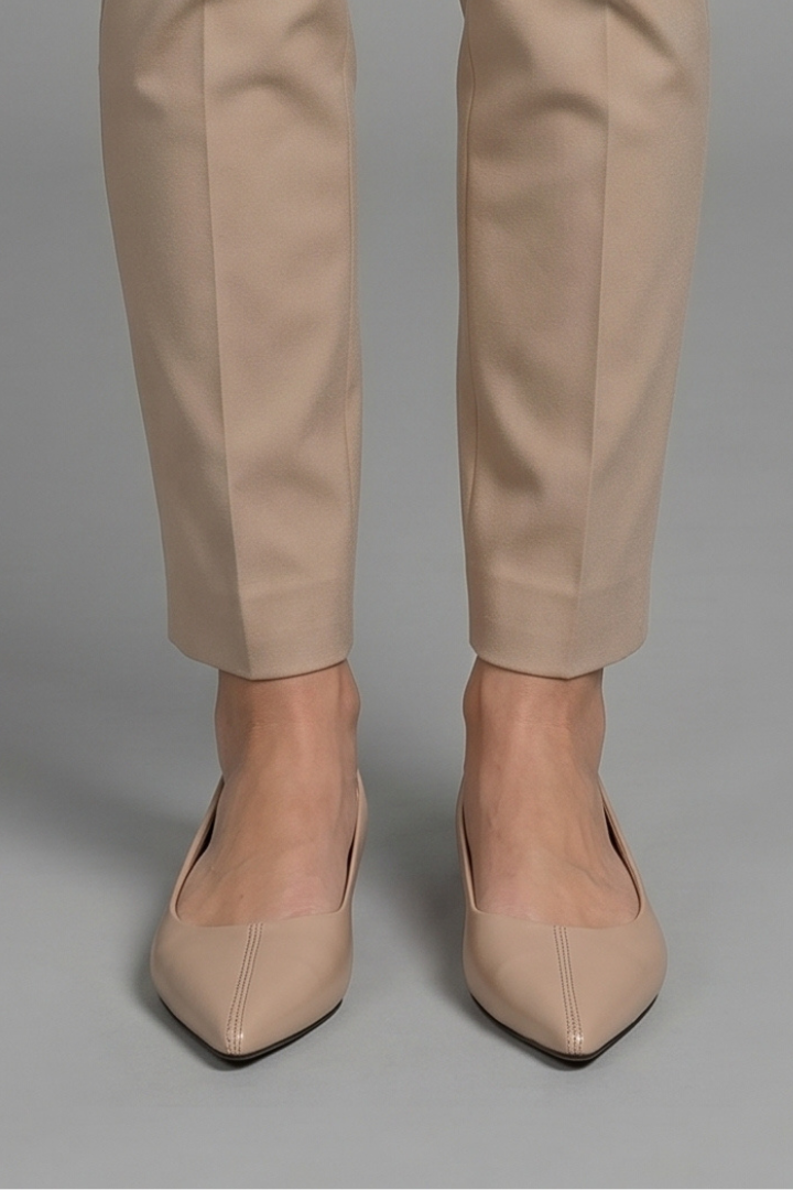 Ballerines en cuir pour femmes avec enfilage pour un usage quotidien