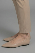 Ballerines en cuir pour femmes avec enfilage pour un usage quotidien