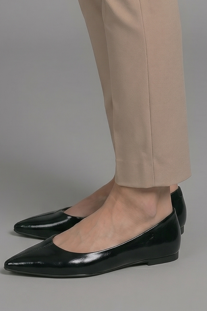 Ballerines en cuir pour femmes avec enfilage pour un usage quotidien