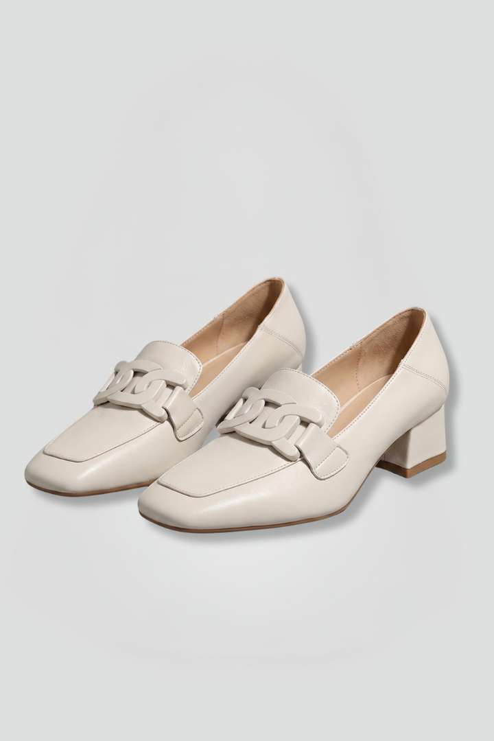 Mocassins orthopédiques en cuir pour femmes avec bout carré pour un usage quotidien