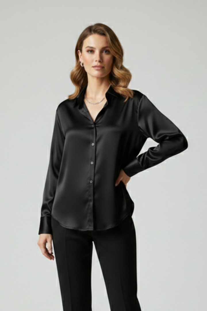 Chemise pour femmes avec boutonnière et col