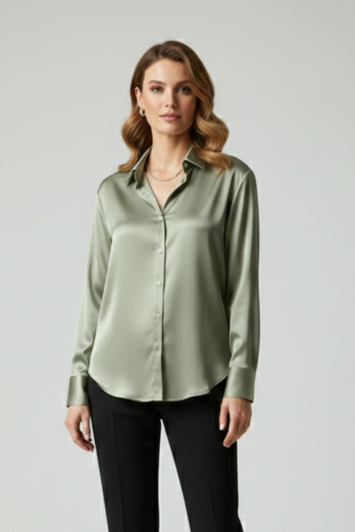 Chemise pour femmes avec boutonnière et col