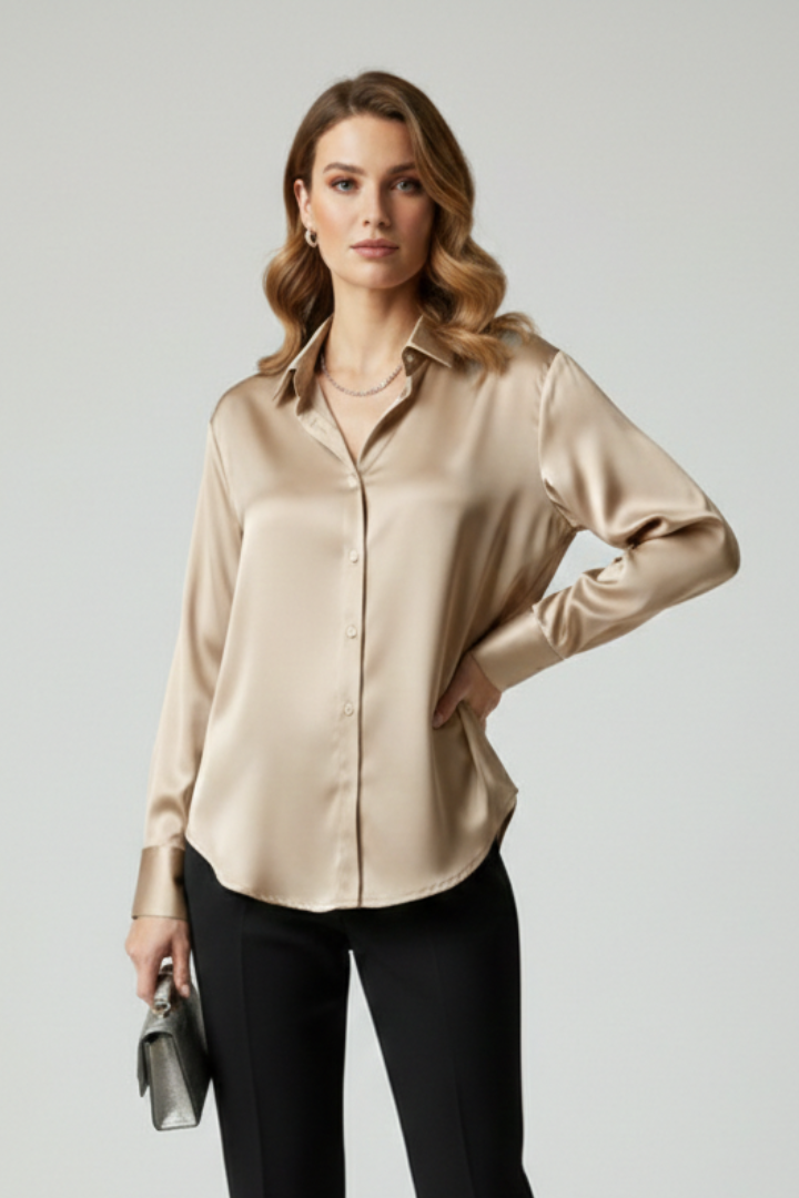 Chemise pour femmes avec boutonnière et col
