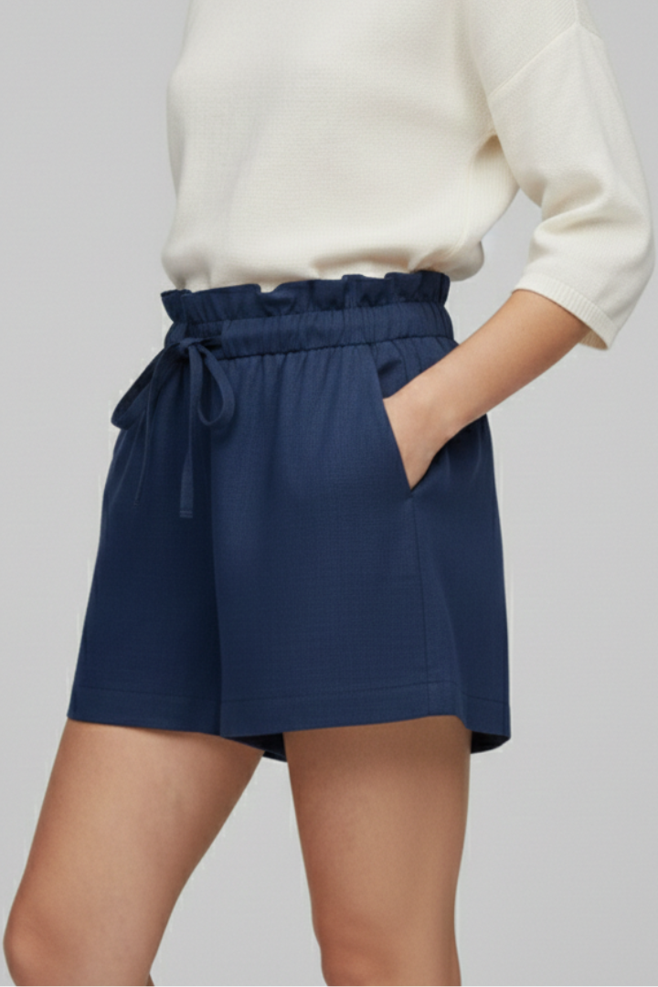 Shorts pour femmes avec taille à cordon et poches latérales