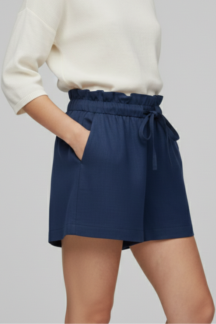 Shorts pour femmes avec taille à cordon et poches latérales