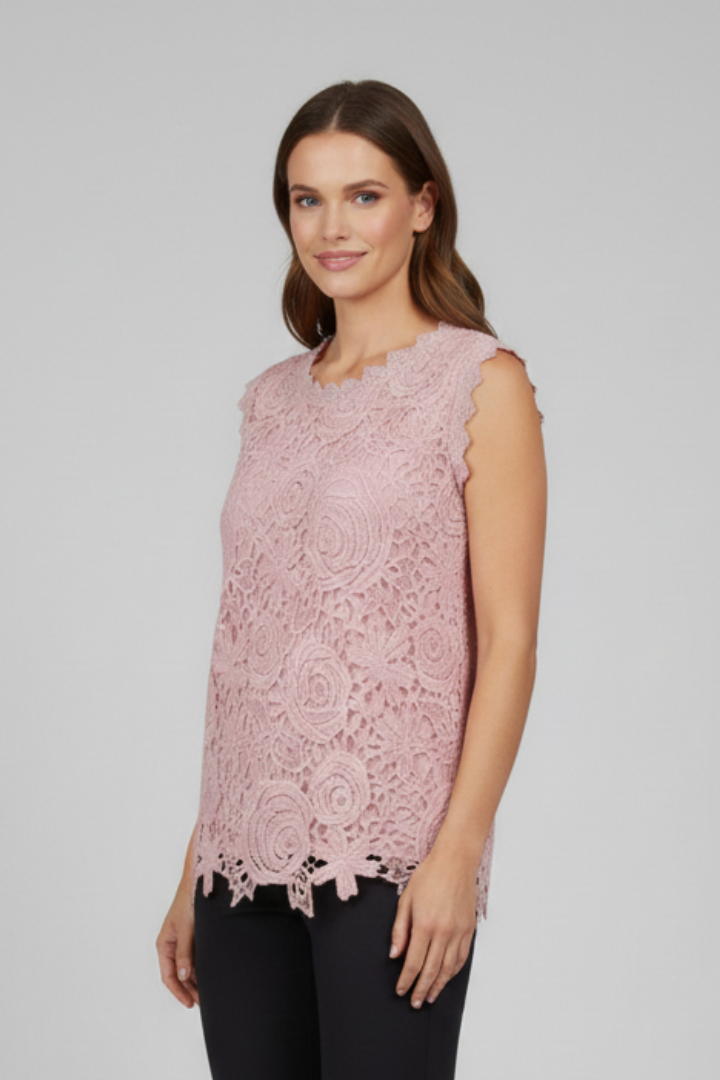 Blouse sans manches pour femmes avec décolleté en V et surface texturée
