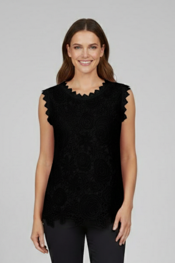 Blouse sans manches pour femmes avec décolleté en V et surface texturée