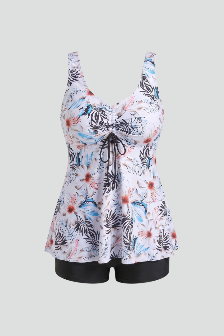 Ensemble Tankini Femme avec Décolleté en V et Short