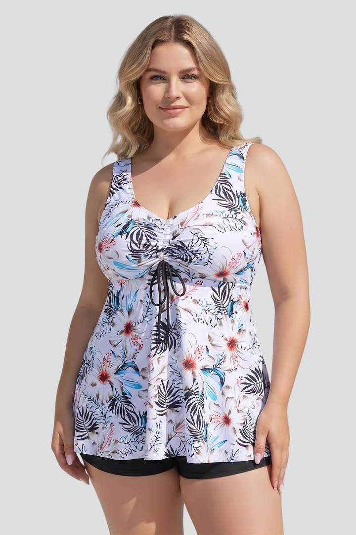Ensemble Tankini Femme avec Décolleté en V et Short