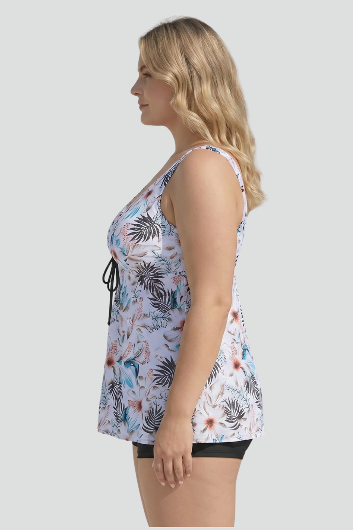 Ensemble Tankini Femme avec Décolleté en V et Short
