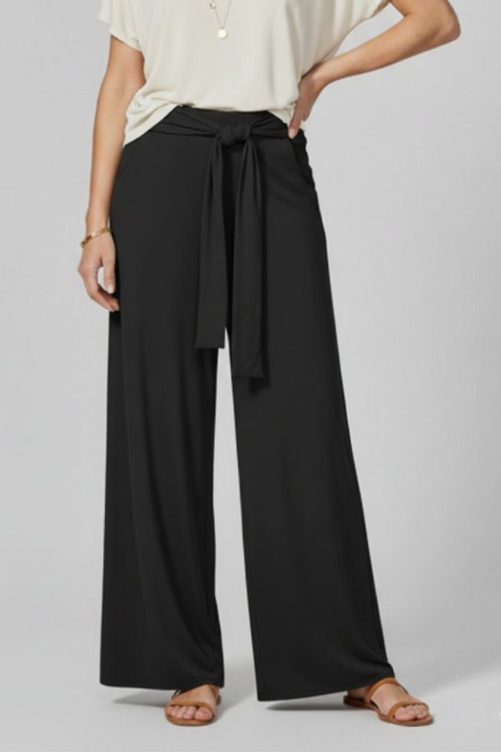 Pantalons pour Femmes avec Taille à Nouer et Jambes Larges