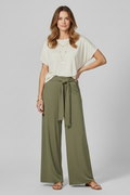 Pantalons pour Femmes avec Taille à Nouer et Jambes Larges