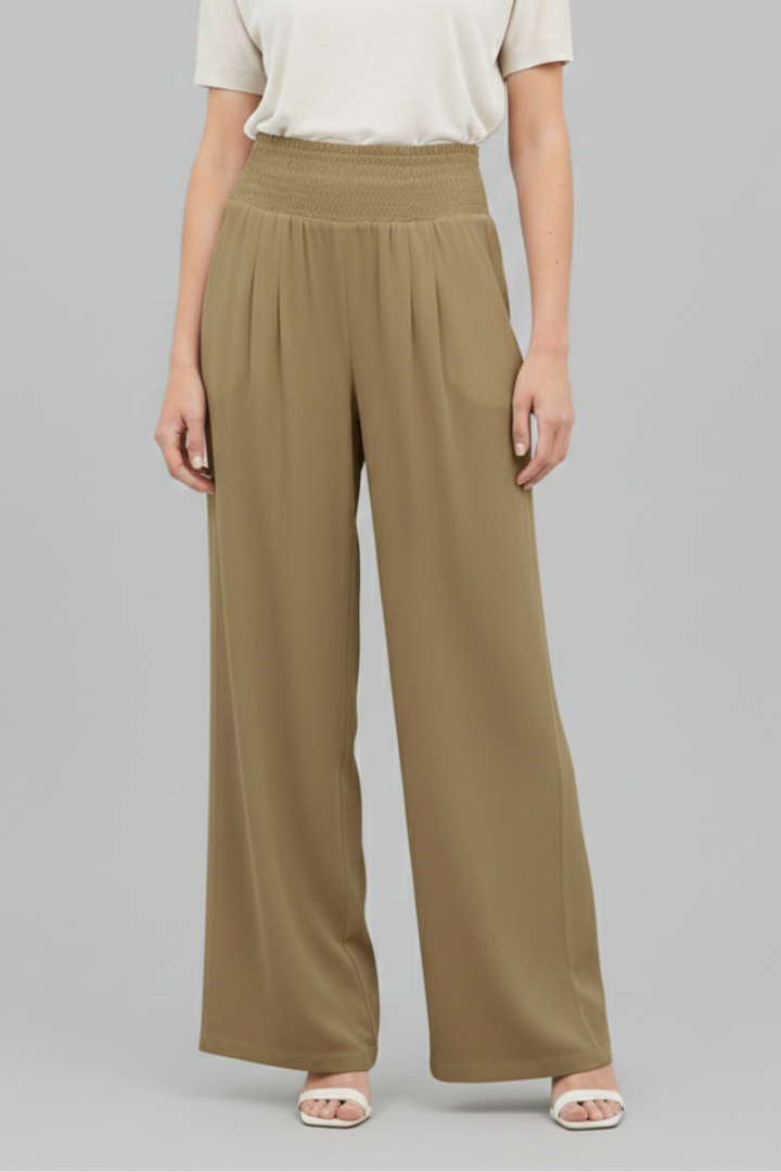 Pantalons pour Femmes avec Taille à Nouer et Jambes Larges