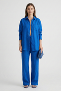 Ensemble Femme Deux Pièces avec Chemise à Boutons et Pantalon Droit