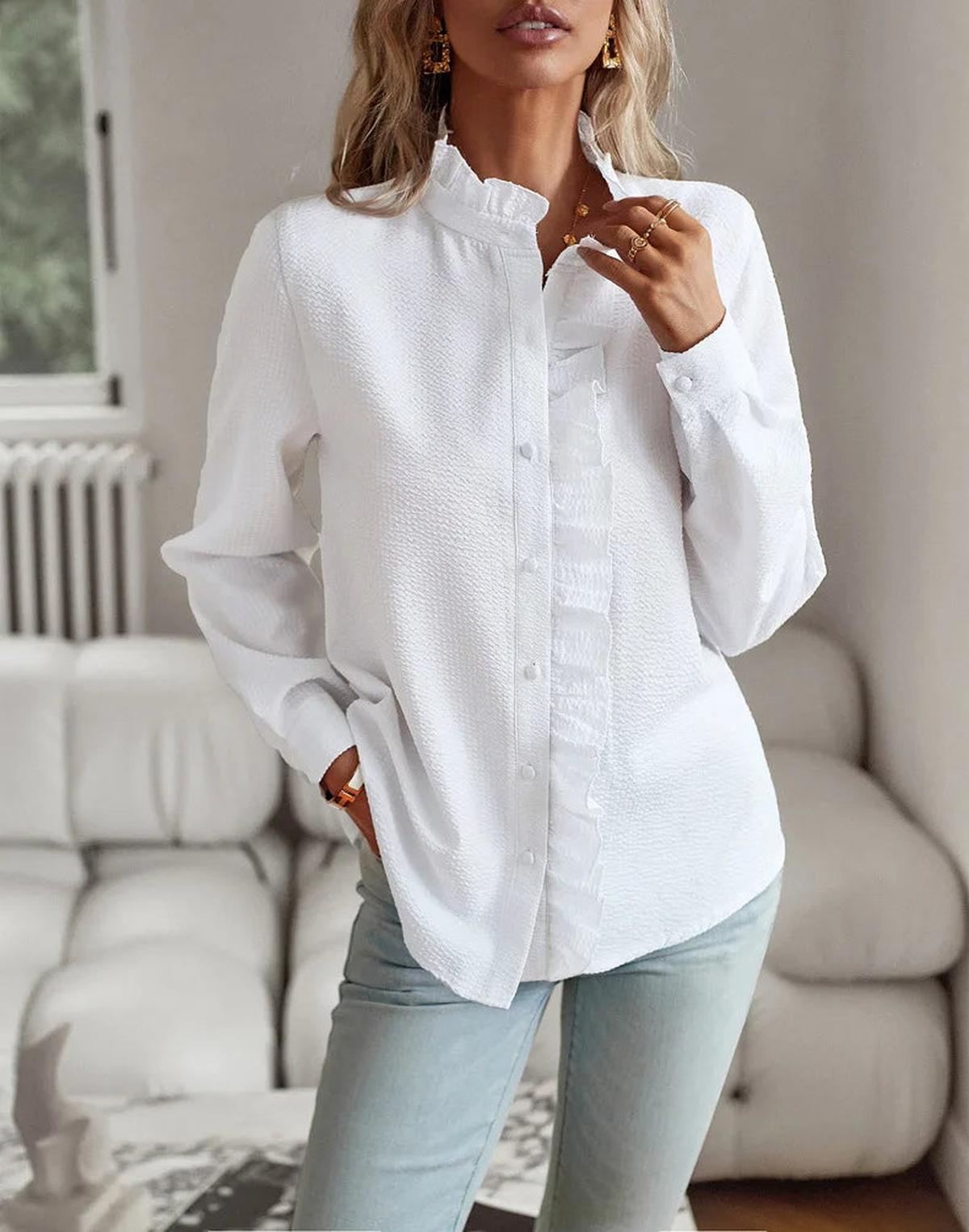 Haut à Manches en Coton Élégant pour Femmes
