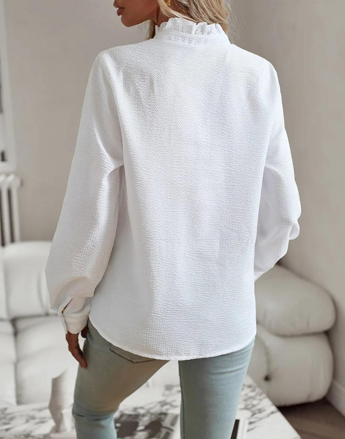 Haut à Manches en Coton Élégant pour Femmes