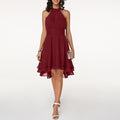 Robe Midi de Cocktail à Dos Nu pour Femmes