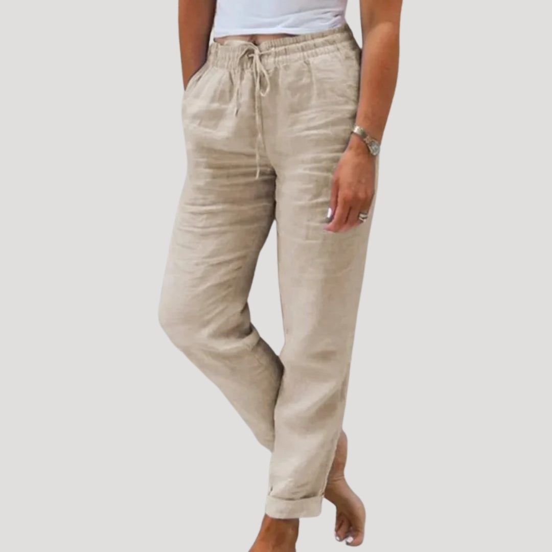 Pantalons en lin légers et décontractés pour l'été