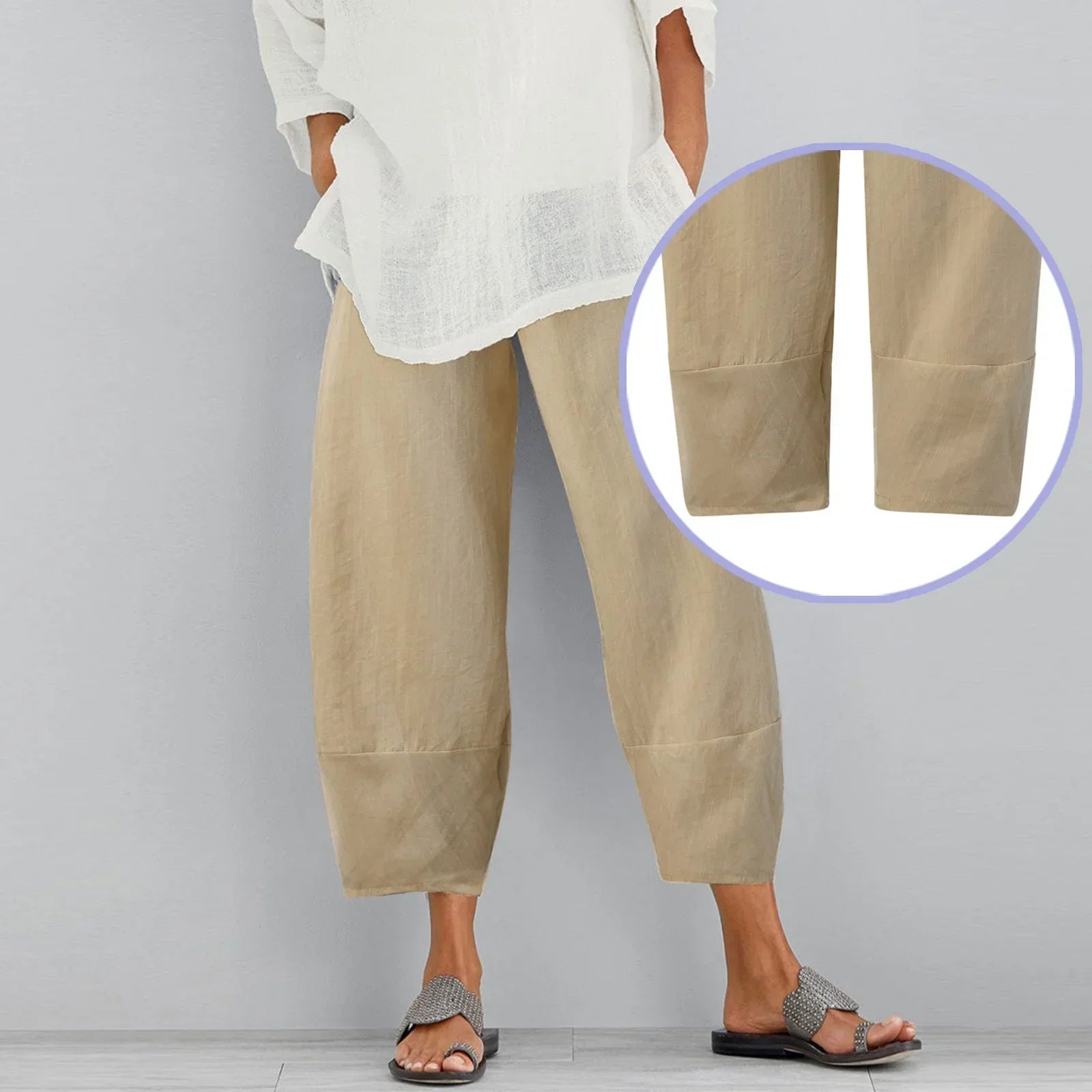 Pantalons à Jambes Évasées pour Femmes avec Design Ample et Coupe Cheville