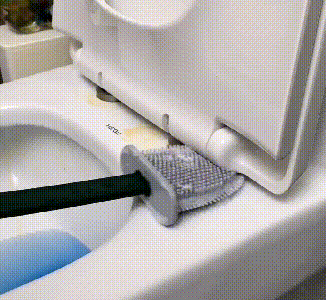 FlexiClean Brosse de Toilette – Design en Silicone Hygiénique pour un Nettoyage Facile