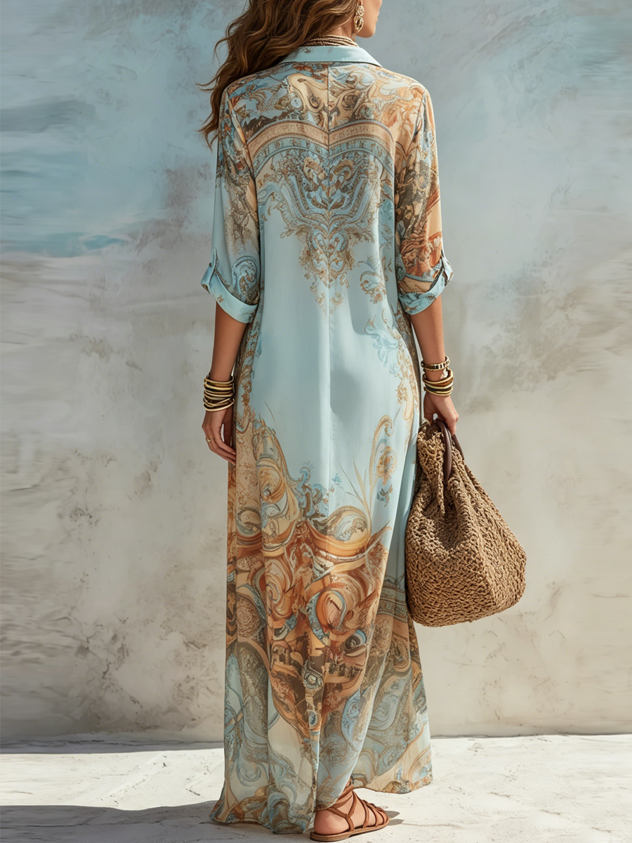 GLORIA | Robe maxi paisley chic