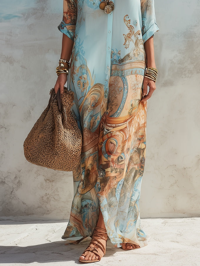 GLORIA | Robe maxi paisley élégante