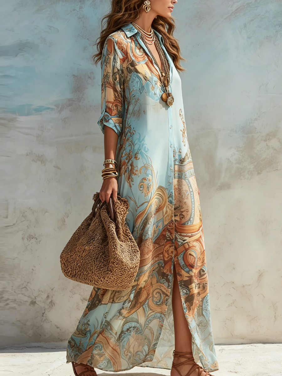 GLORIA | Robe maxi paisley chic