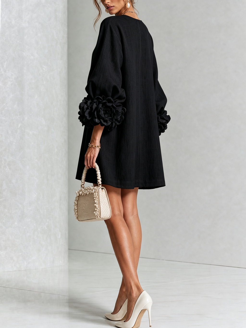 MOREAU LYON | ROBE ÉLÉGANTE À MANCHES POUR FEMMES