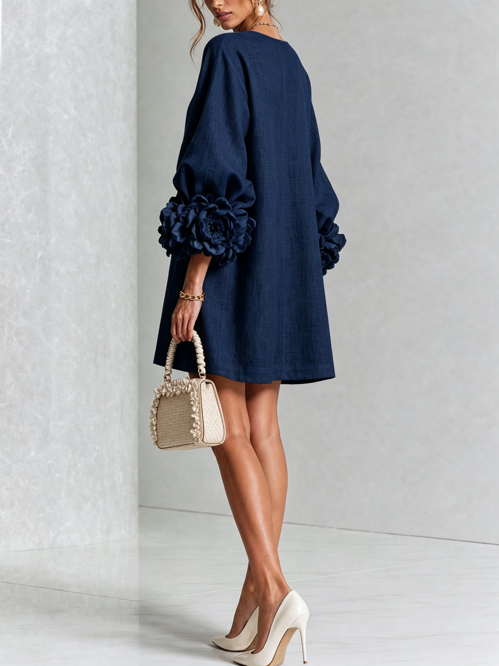 MOREAU LYON | ROBE ÉLÉGANTE À MANCHES POUR FEMMES