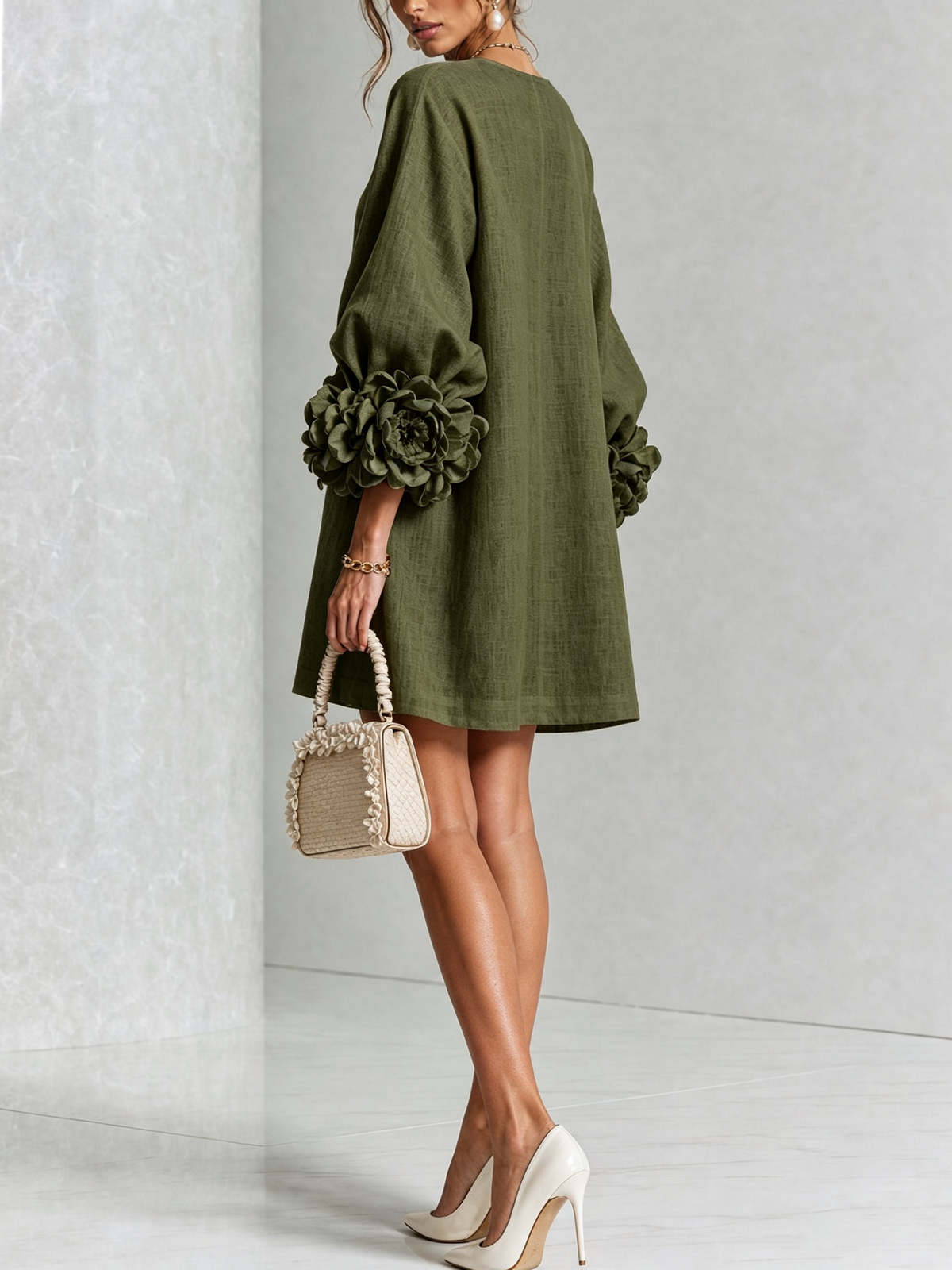 MOREAU LYON | ROBE ÉLÉGANTE À MANCHES POUR FEMMES