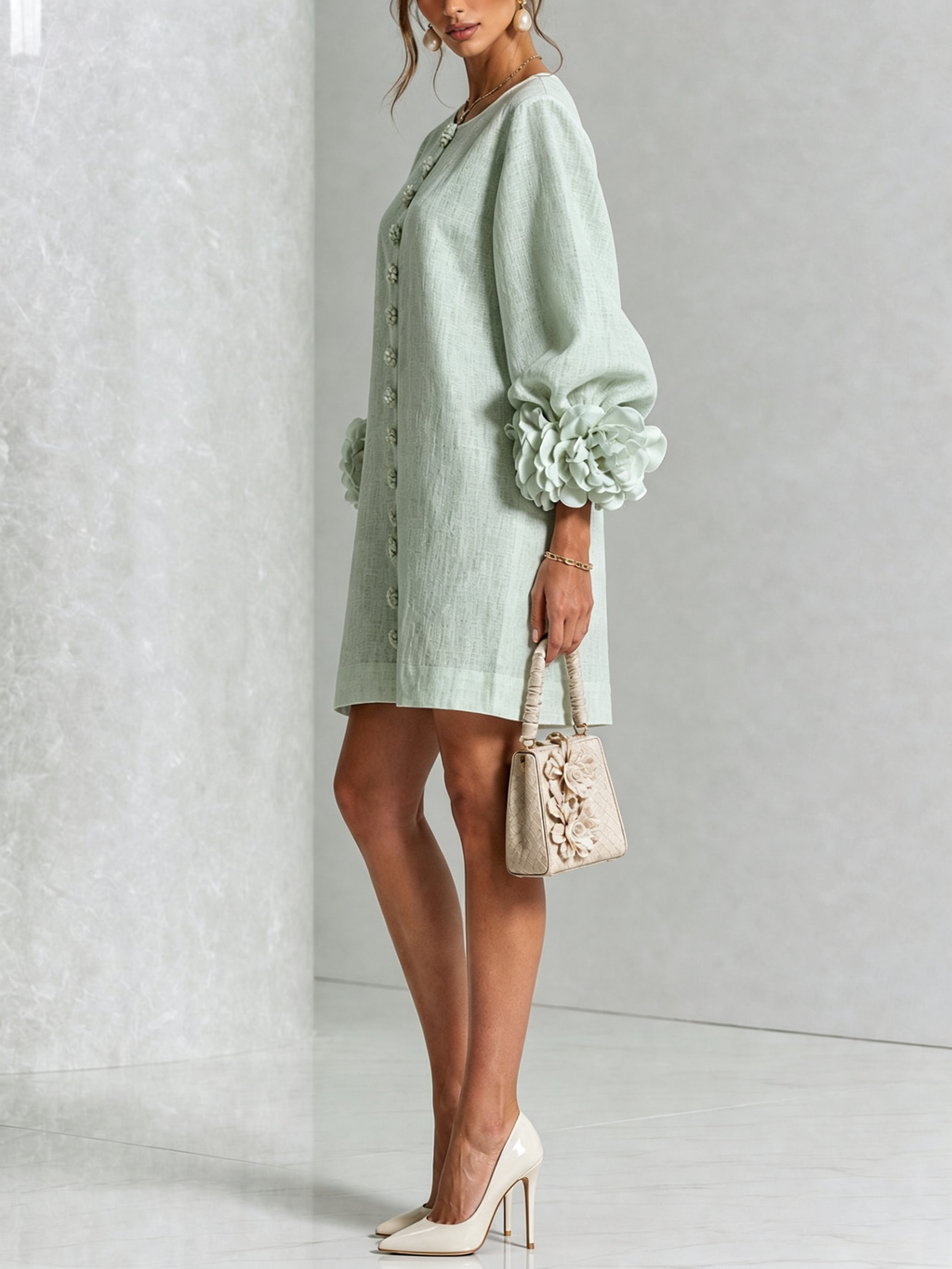MOREAU LYON | ROBE ÉLÉGANTE À MANCHES POUR FEMMES