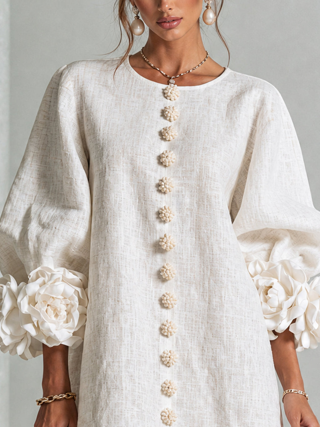 MOREAU LYON | ROBE ÉLÉGANTE À MANCHES POUR FEMMES