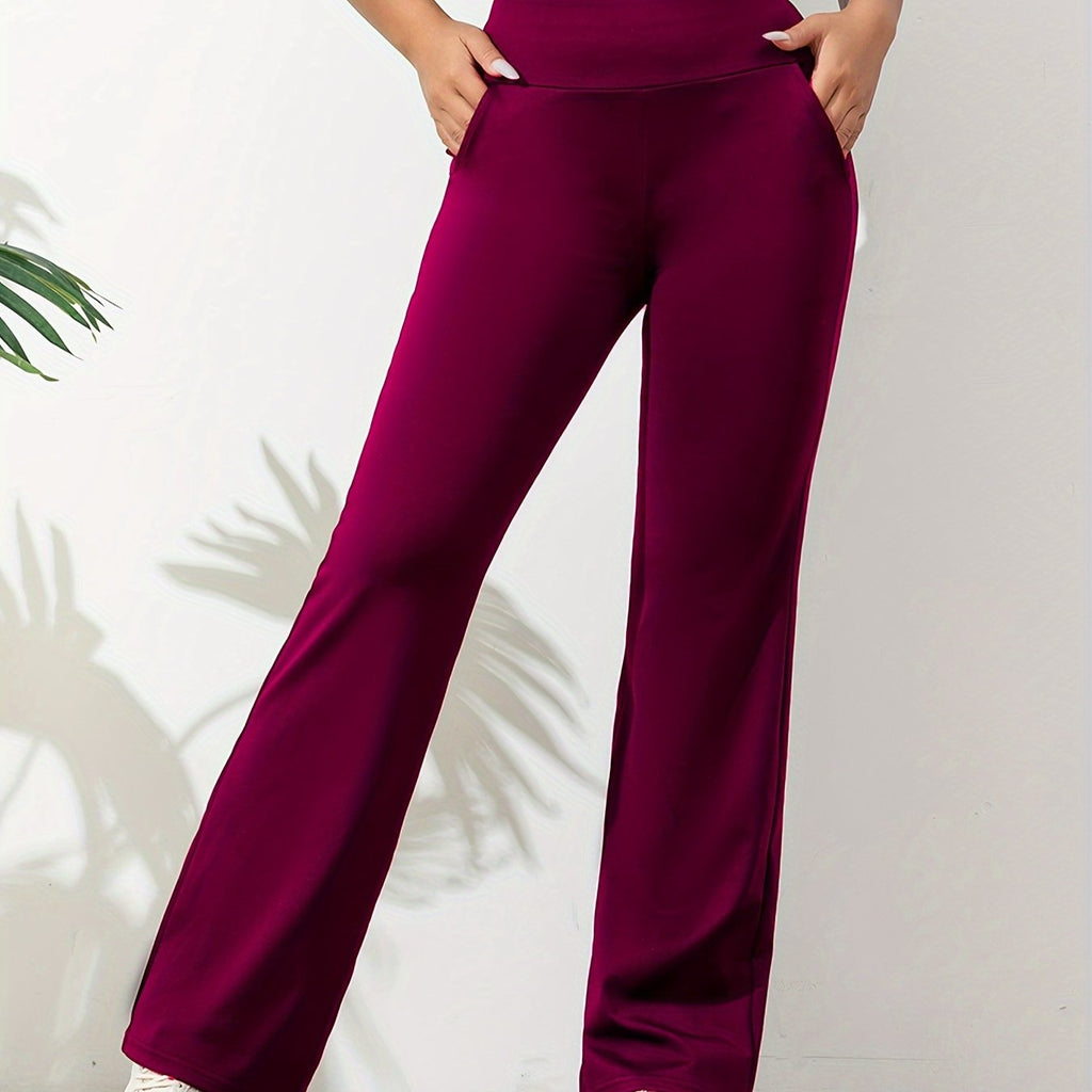 Pantalon de yoga Femme | Legging évasé | Taille élastique & poches pour une liberté de mouvement