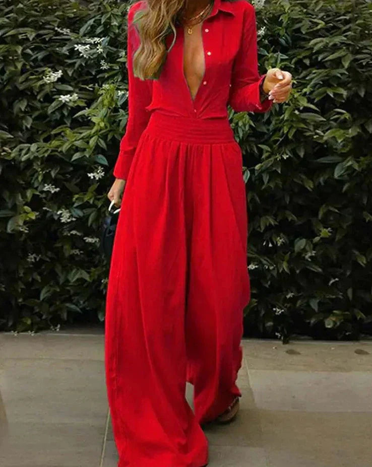Salopette Vintage Femme avec Taille Élastique