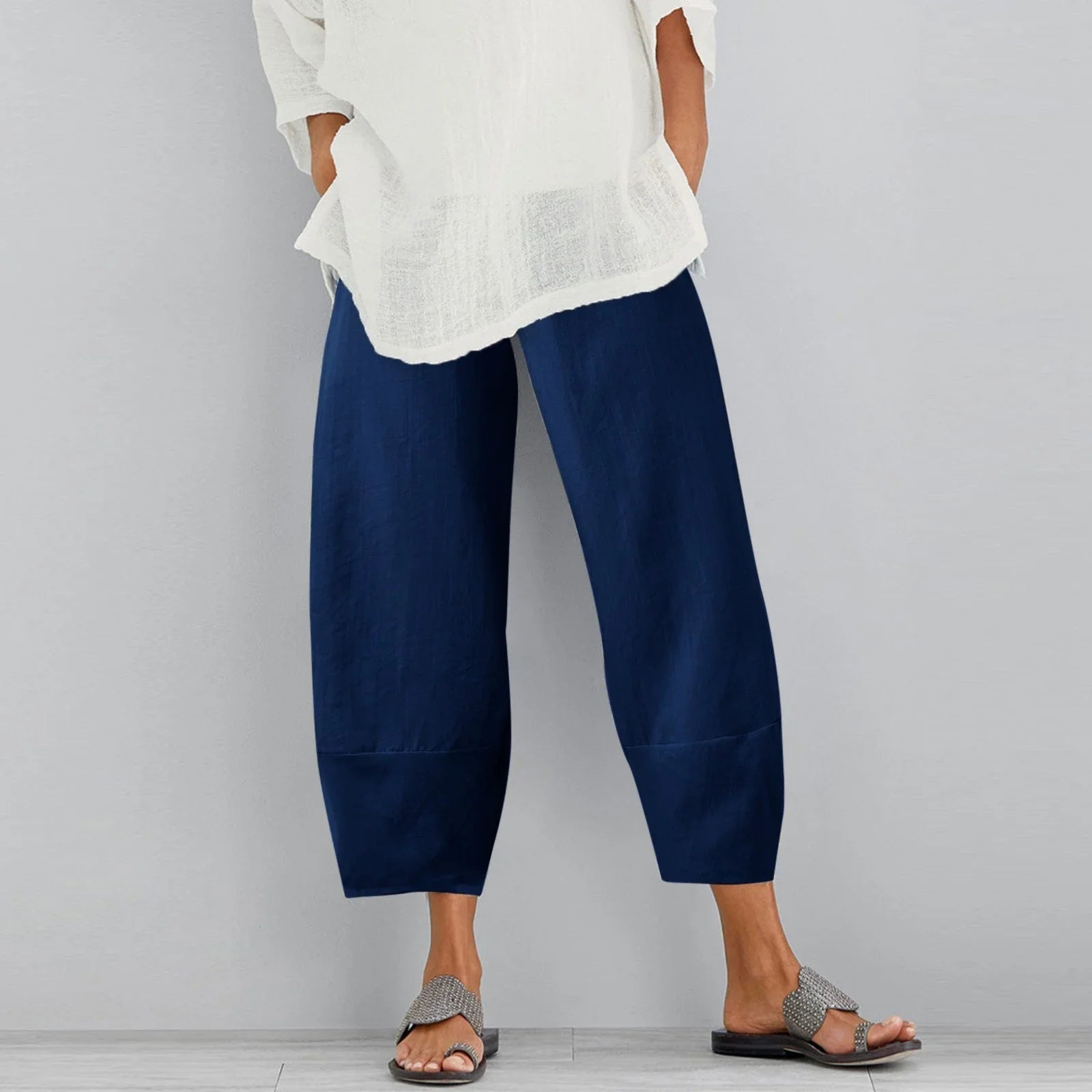 Pantalon d'Été Femme | Coupe Ample & Longueur Cheville