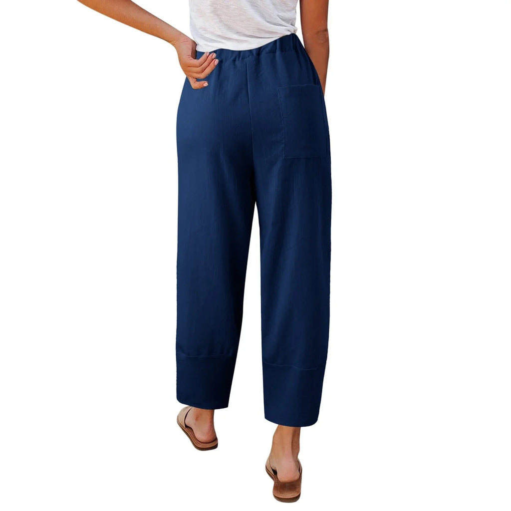 Pantalon d'Été Femme | Coupe Ample & Longueur Cheville